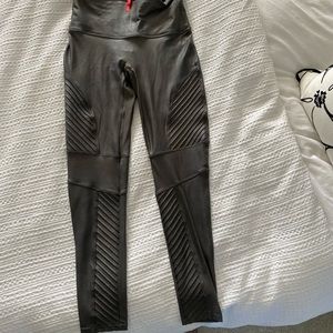 Spanx Faux Leather Moto Leggings